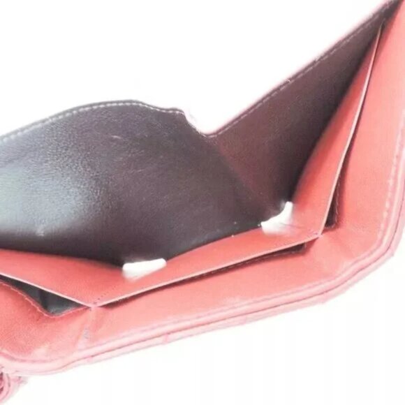 100% Auth SAINT LAURENT PARIS Monogram Tiny Wallet Bordeaux Leather 251-102624 - Picture 6 of 7